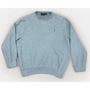Polo Ralph Lauren Gray Sweater Mens 2XL Pima Cotton Crew Neck Winter Cozy XXL